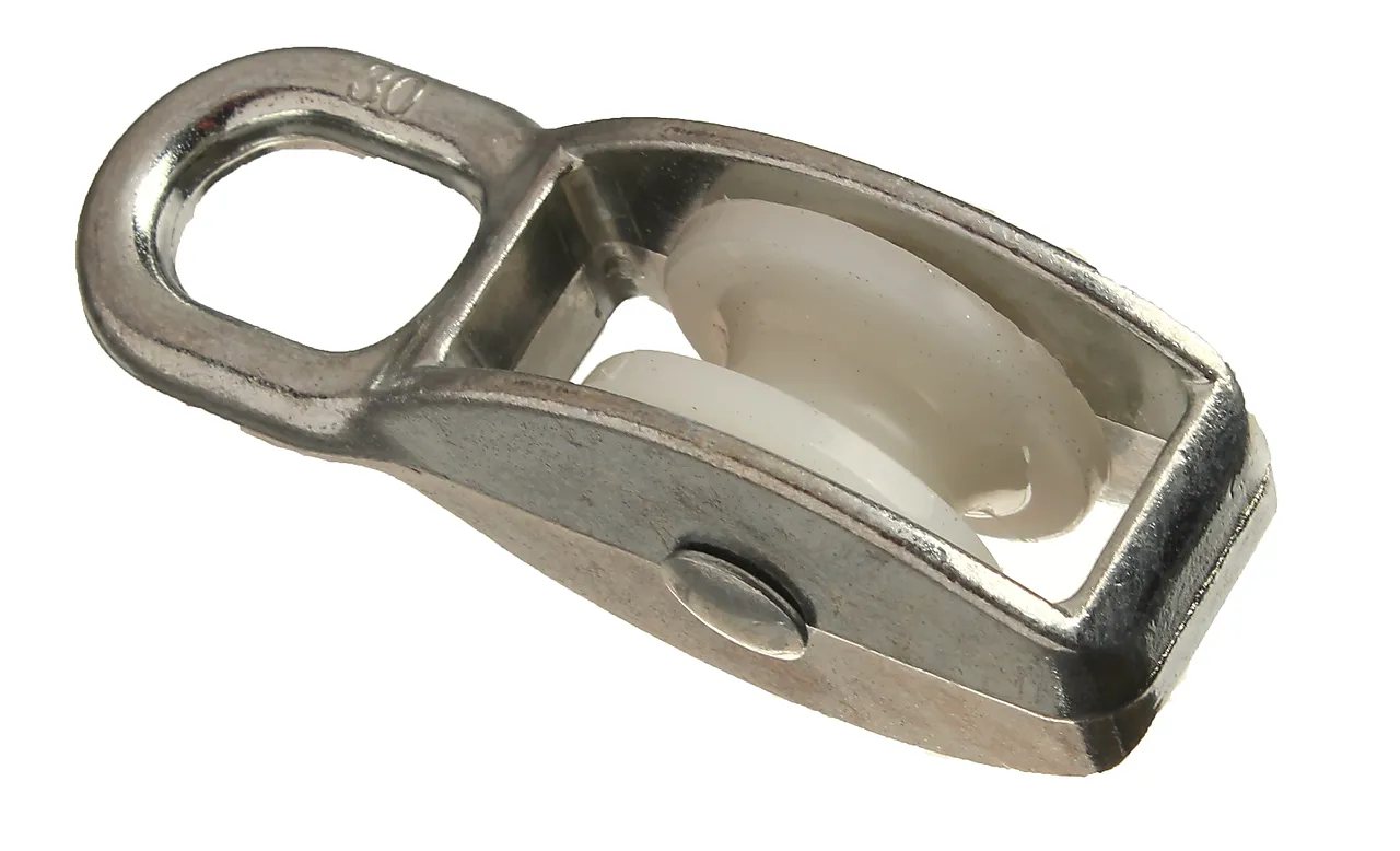 Trinse enkel 30 mm 1 stk blå Trinse enkel 30 mm 1 stk blå