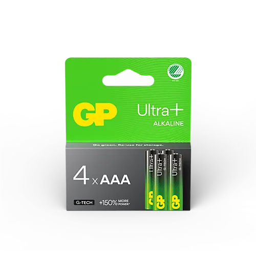 Batteri Ultra Plus Alkaline GP AAA/LR03 4 stk