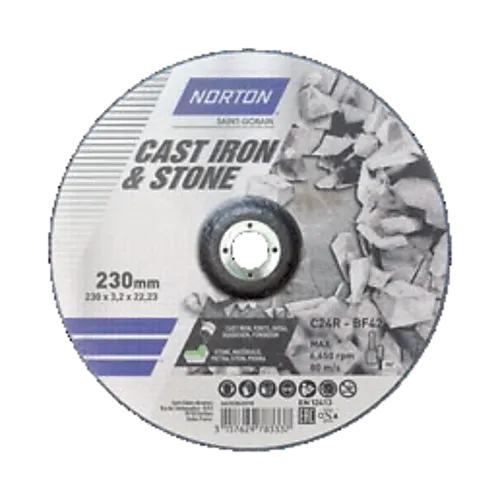 Kappeskive 125x2,5x22,2 cast&stone norton 5" kappeskive c24t
