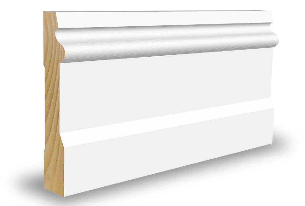 Gulvlist furu profilert CW231 hvit bomull S0502-Y 15x95x4400 mm Gulvlist furu profilert CW231 hvit bomull S0502-Y 15x95x4400 mm