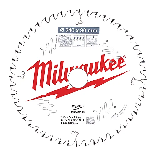 Milwaukee sirkelsagblad W210x30x2.8x48