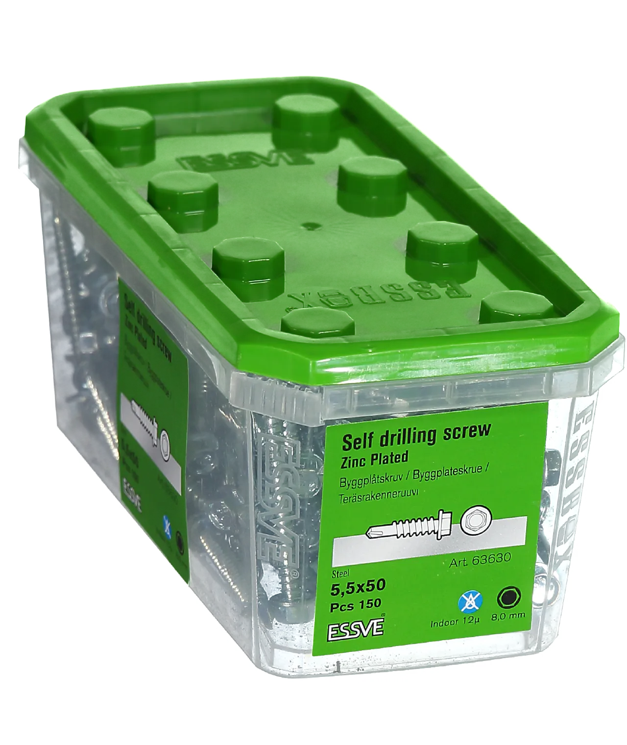 Plateskrue borspiss 5,5x50 fzb-150 uten tetningsskive blankforsinket null - 50 - 3 - Miniatyr