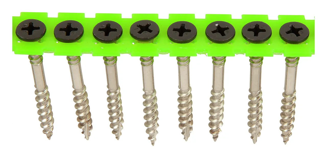 Fasadeskrue b svart 4,4x52 a4 -1000 båndet med senkhode a4 syrefast