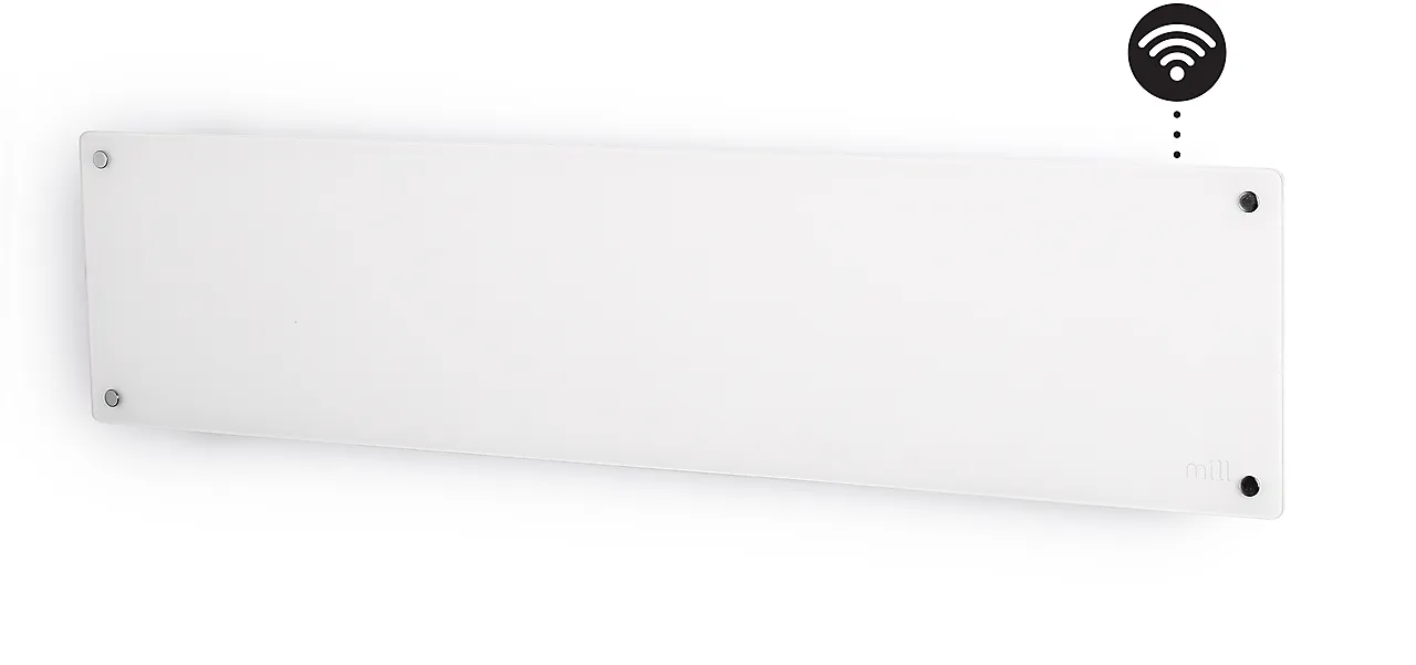 Mill panelovn glass WiFi Gen 4 850W hvit Mill panelovn glass WiFi Gen 4 850W hvit
