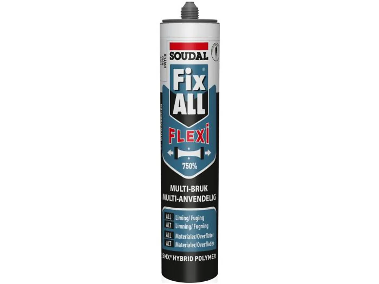 Lim/fug fix all flexi hvit 290ml fix all flexi ral9016