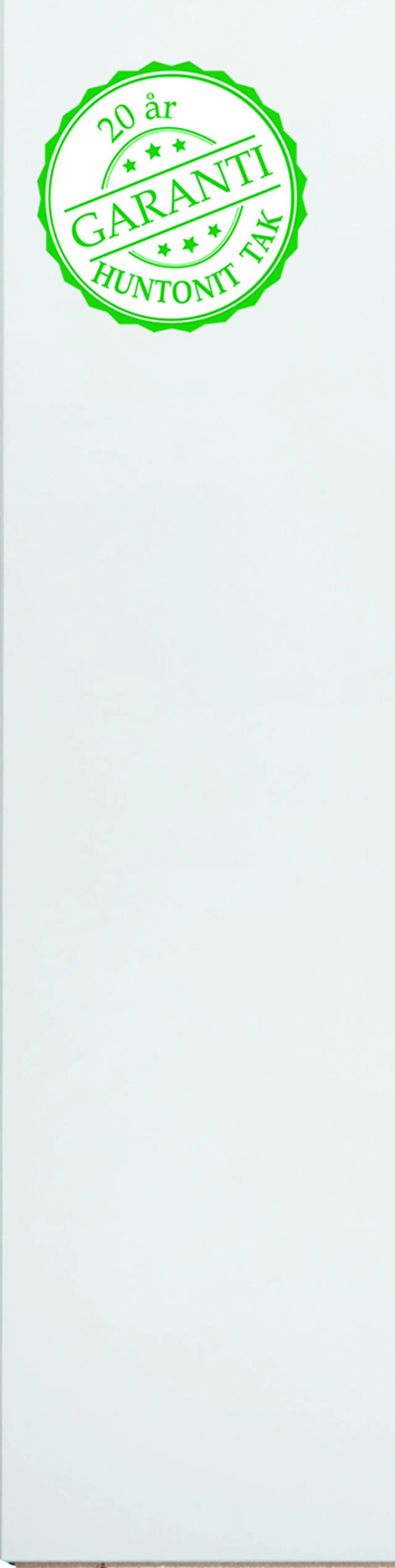 Takplate trefiber 11x300x1220 mm hvit