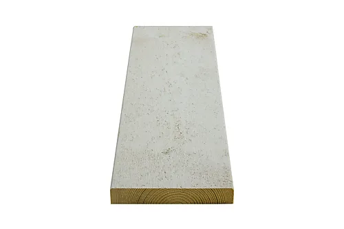 Rektangulær kledning gran grunnet 19x98x4800 mm hvit
