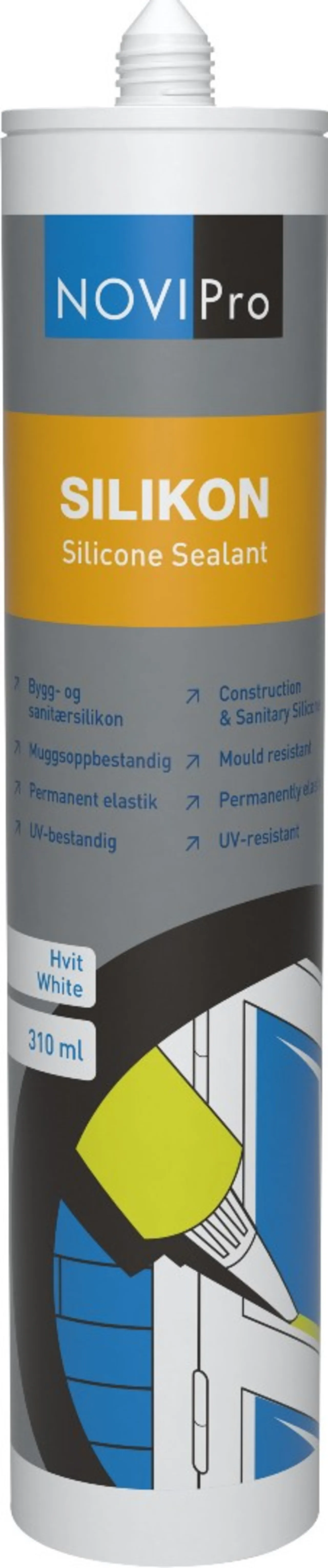 Silikon hvit 310ml
