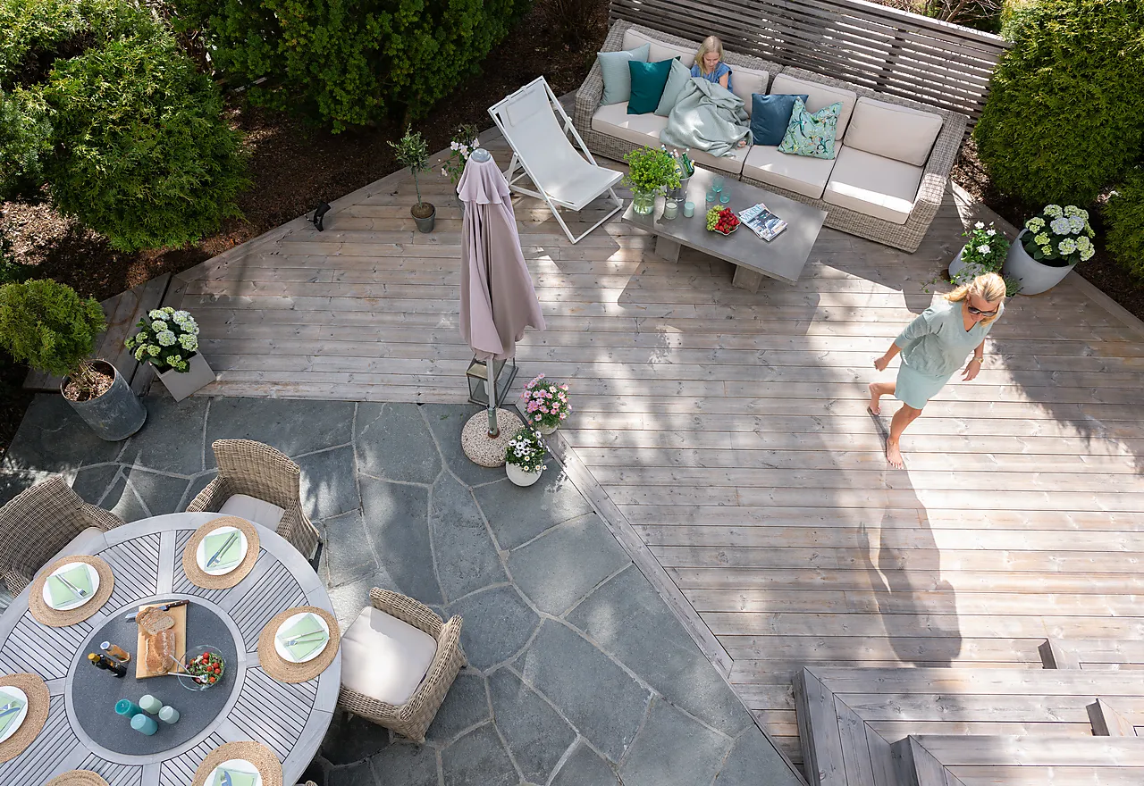 Termofuru terrassebord varmebehandlet furu 26x140 mm null - null - 2 - Miniatyr