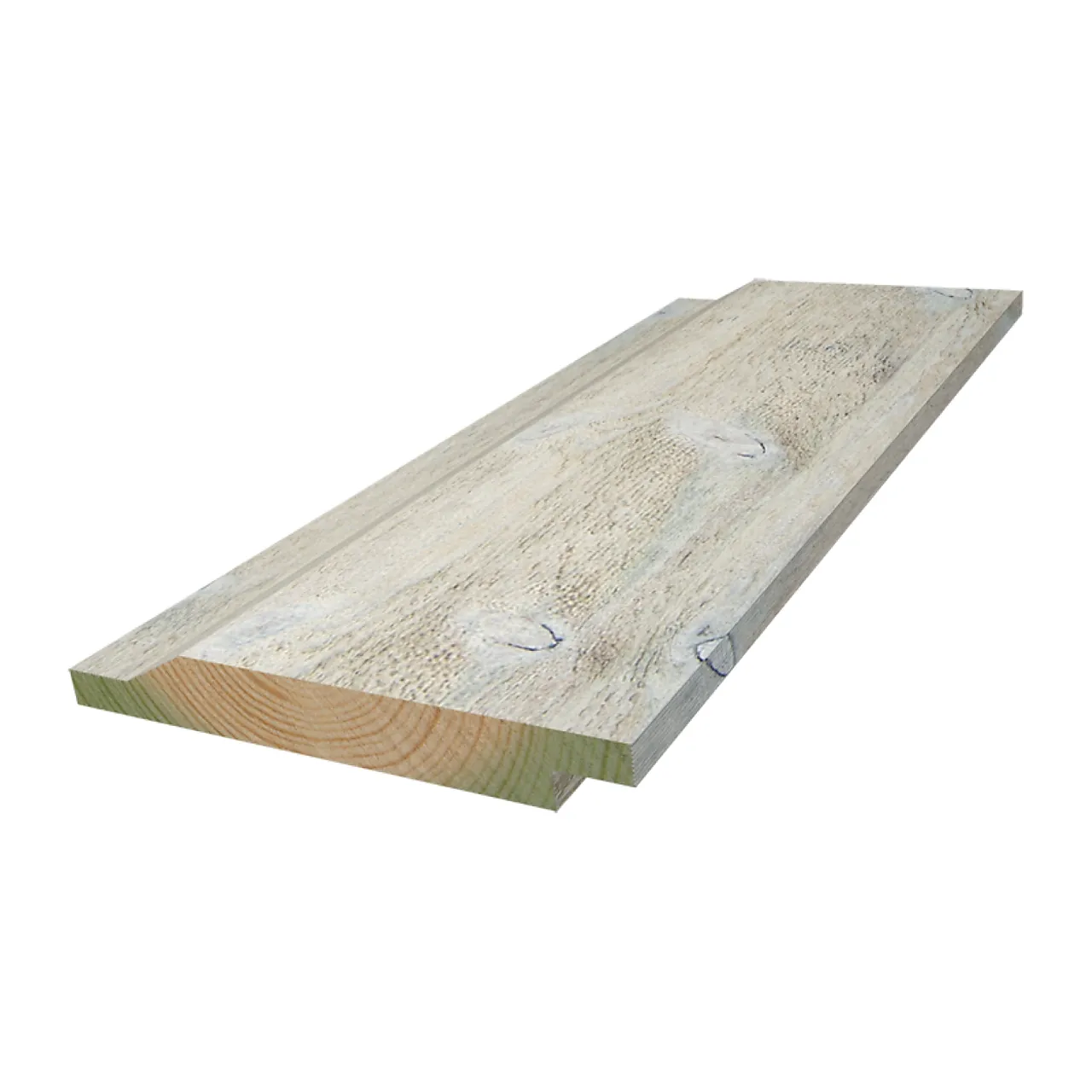 Dobbelfalset kledning 3 sidig 28° 19x148 mm grunnet dekkhvit impregnert furu null - null - 2 - Miniatyr