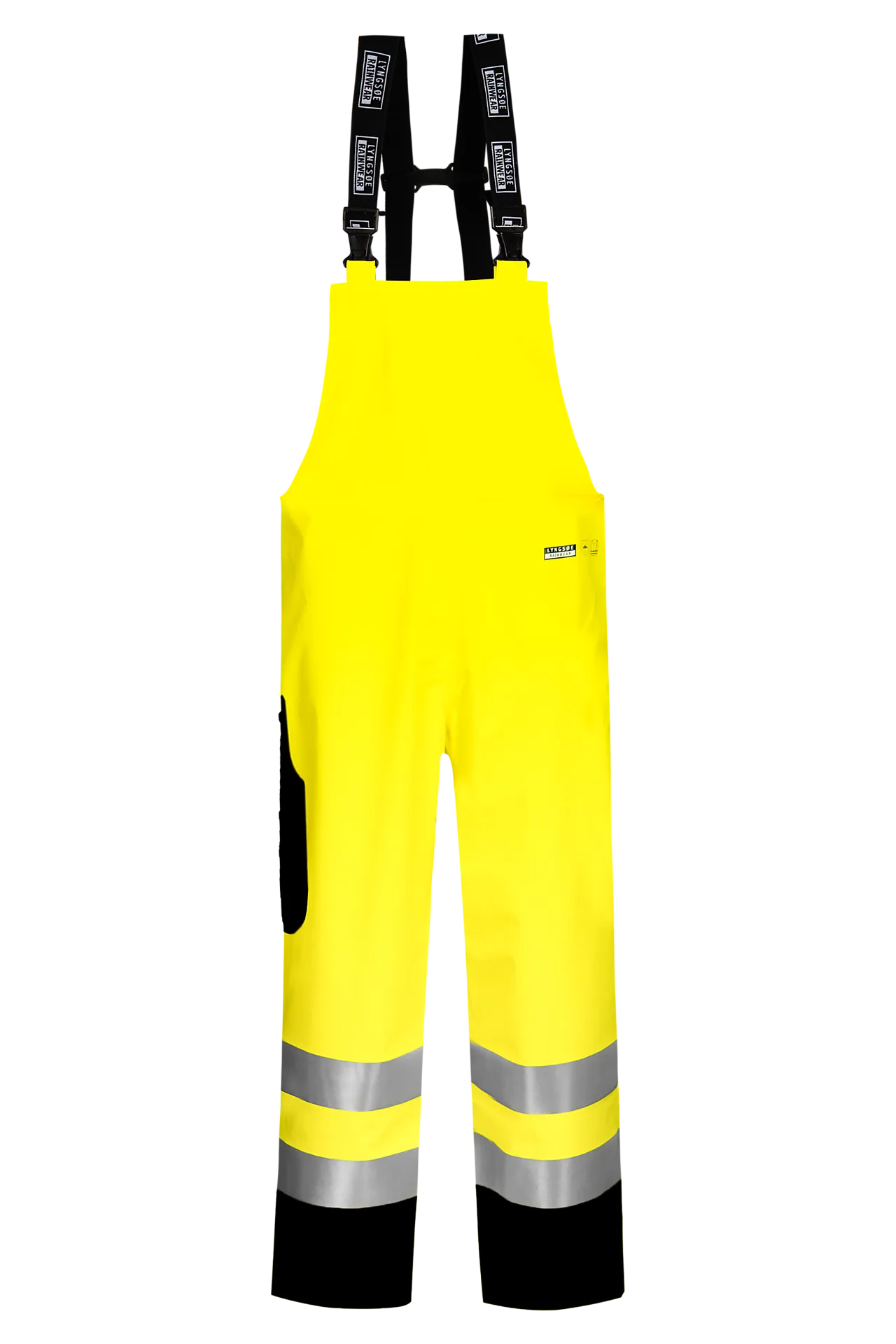 Regnbukse med seler gul str L Regnbukse med seler gul str L