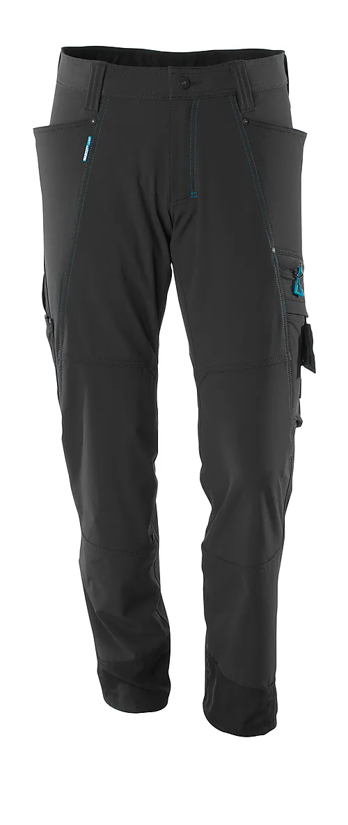 Bukse 17279 svart 82c48 stretch, lav vekt