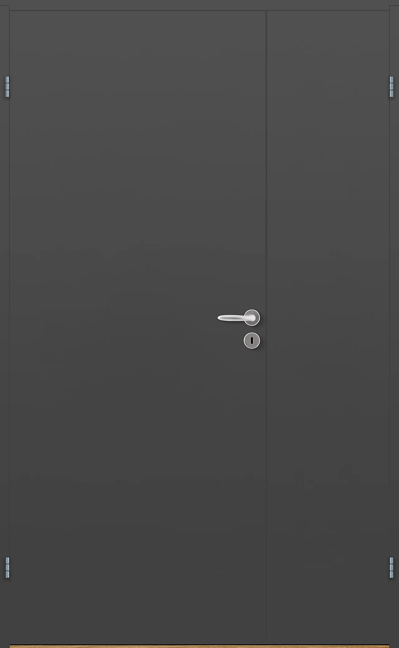 Sidefelt innerdør Sletten Kompakt mørk grå 40x210 cm