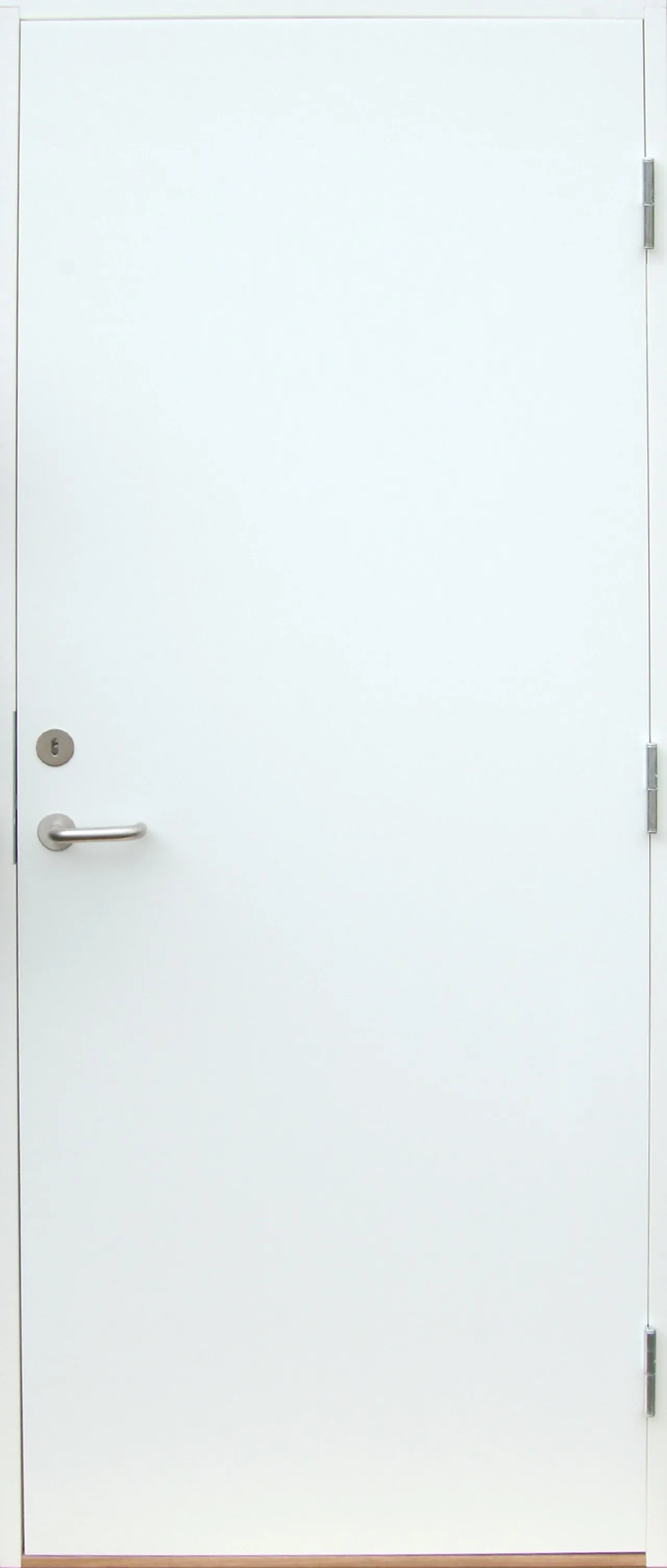 Dør id b30/38db hvit 100x210h slett brann og lyddør med hvit karm