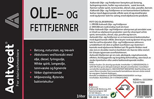 Steinrens olje- og fettfjerner 1 liter