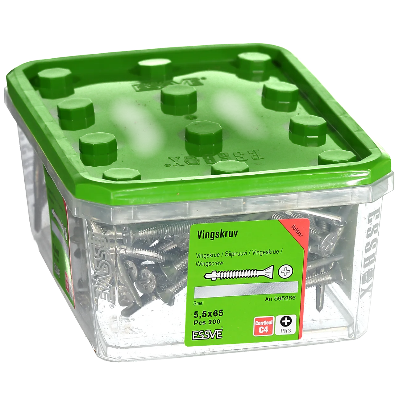 Vingeskrue borspiss Ph 5,5x65 mm 200 stk null - null - 2 - Miniatyr