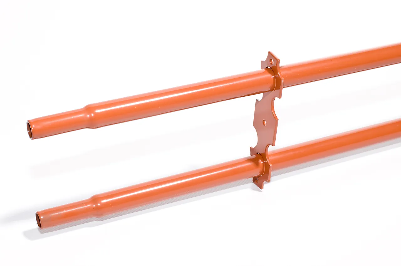 Snørekkverk 2-rørs 1,2 meter teglrød