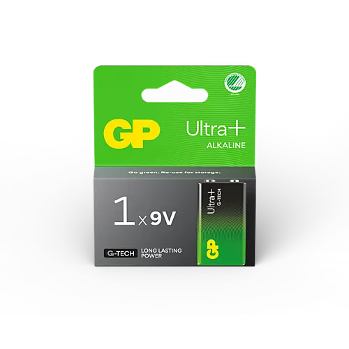 Batteri Ultra+ Alkaline 9V/6LF22 1-pk