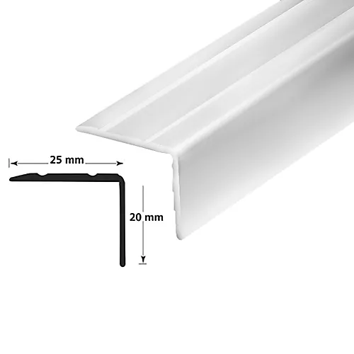 Trappenese nr 9.1 borret m/skruer 2 meter sølv blank