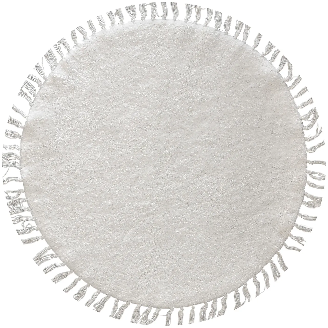 Baderomsmatte eriksberg hvit 100% bomull str: ø80cm duschy