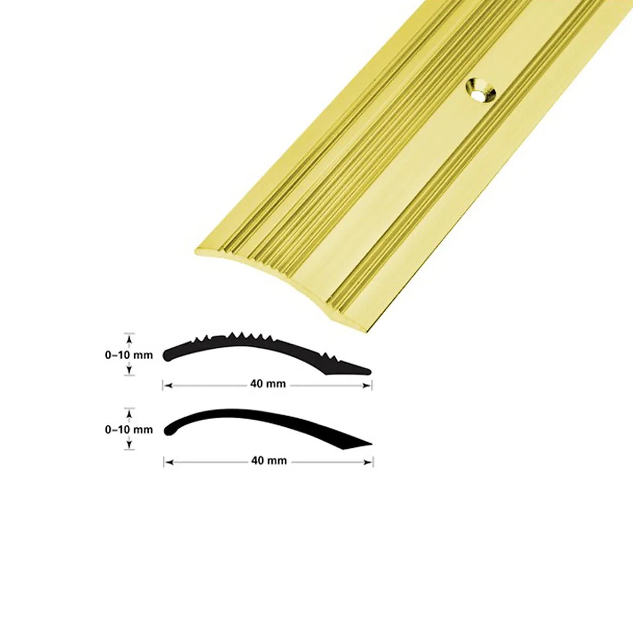 Nivålist nr. 6 messing eloksert 1 meter Nivålist nr. 6 messing eloksert 1 meter