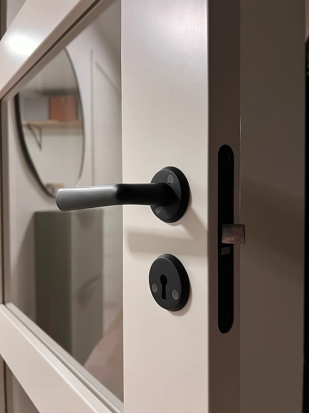 Innerdør Stil 3 med glass hvit 80x200 cm null - 80x200 cm - 2 - Miniatyr