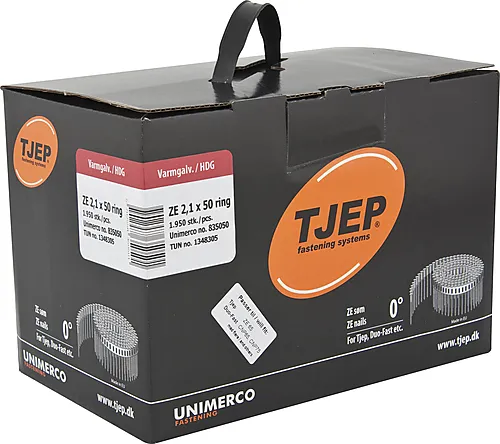 Tjep ze21/35 ringspiker varmf. Fullhode. Box 2.600 stk.
