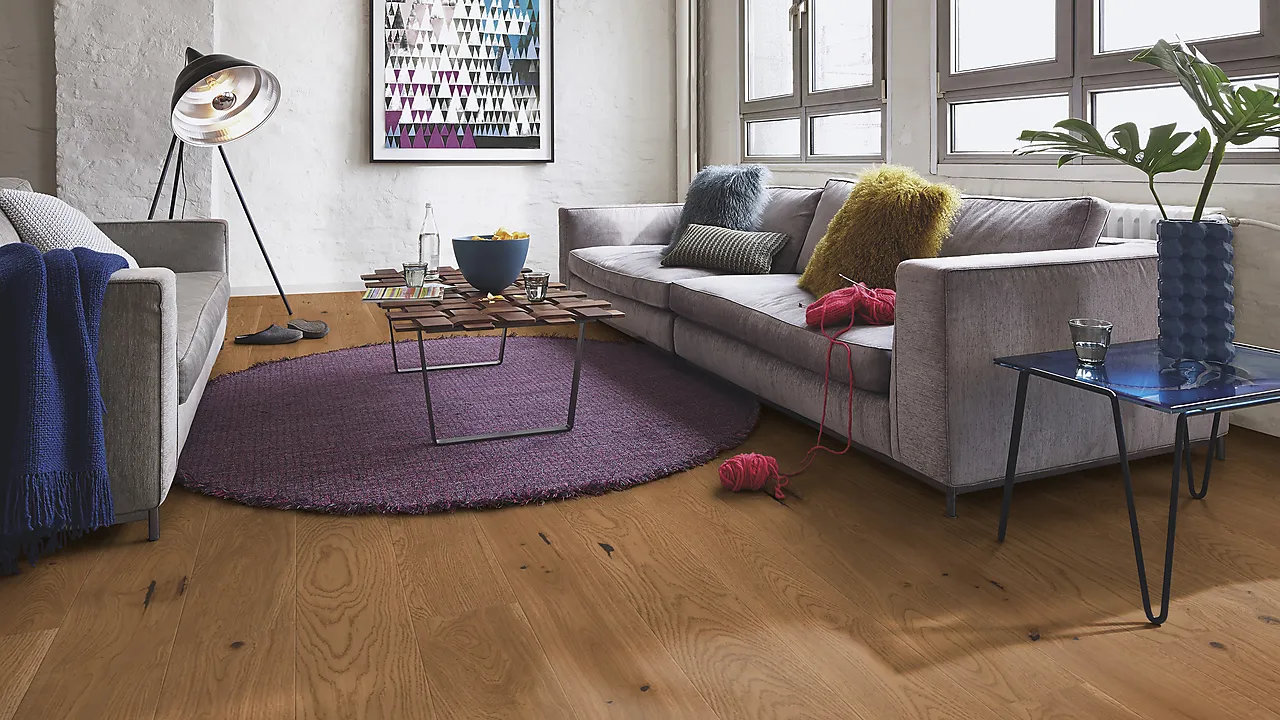 Parkett Eik Honey Plank 181 oljet og børstet