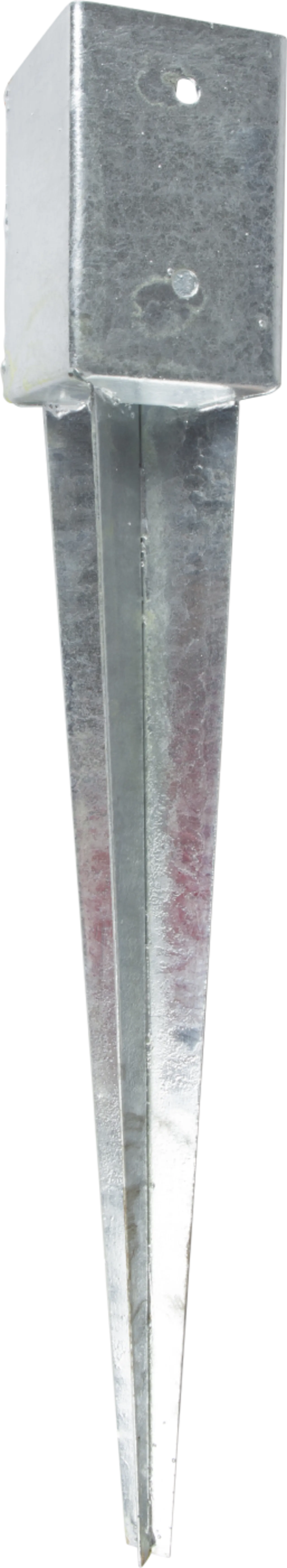 Stolpespyd 96x96x2,0/750 fzv varmforsinket stål Stolpespyd 96x96x2,0/750 fzv varmforsinket stål