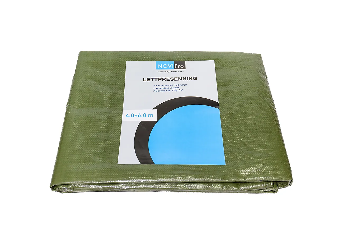 Presenning grønn 4x6 meter 130 gr/m2