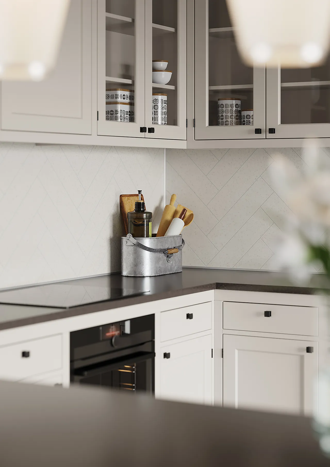 Kjøkkenpl 4001km72s terrasso light fishbone 10x620x580 null - null - 2 - Miniatyr