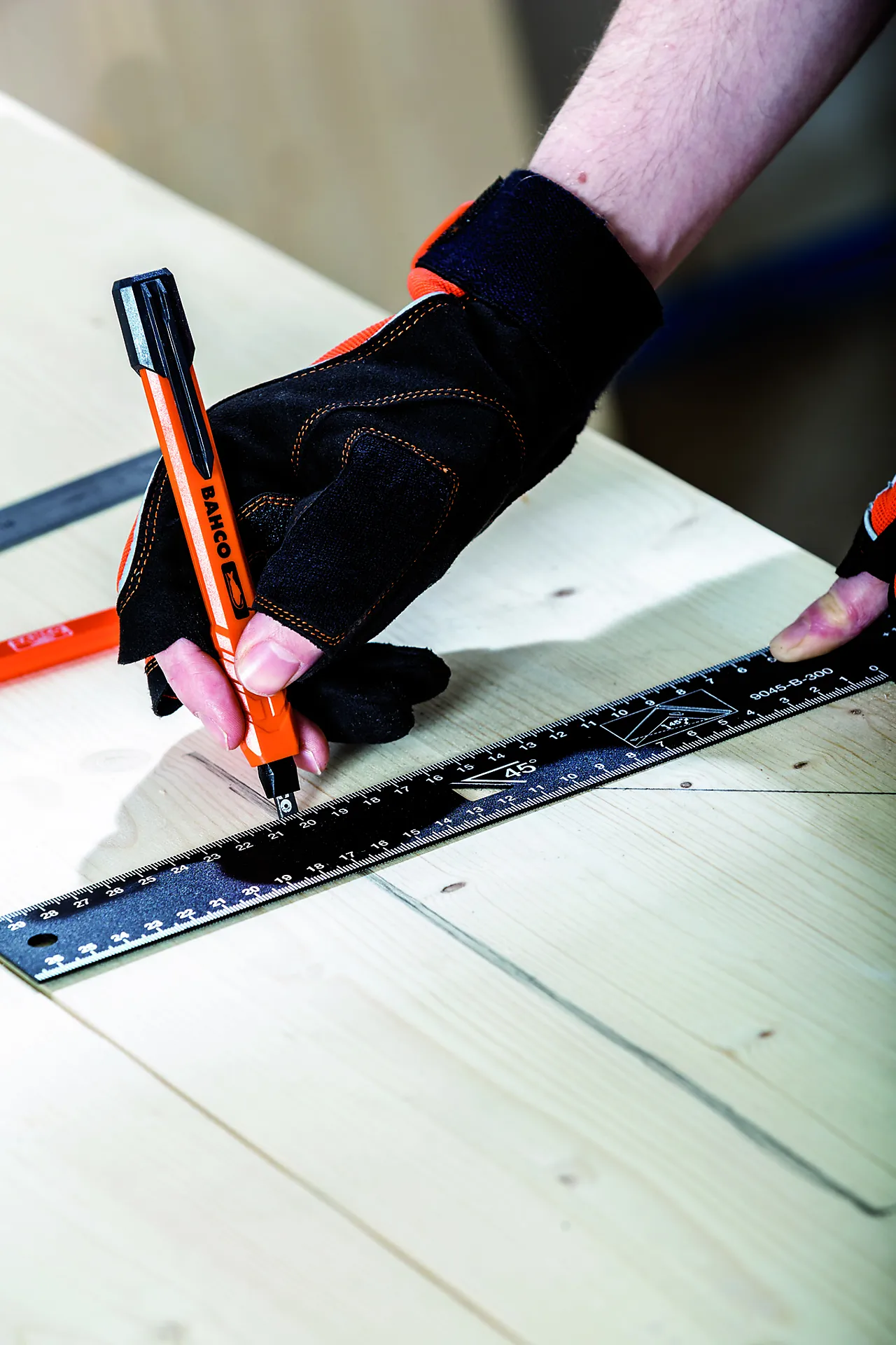 Vinkel 9045 presisjon 300 mm bahco 9045-B-300 null - null - 2 - Miniatyr