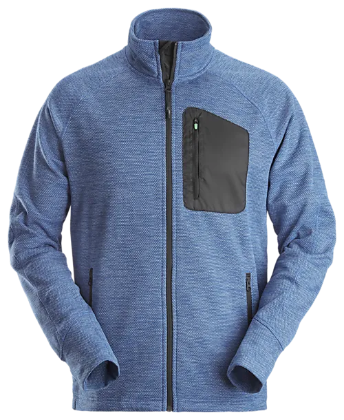 Fleecejakke 8042 blå/sor l snickers workwear