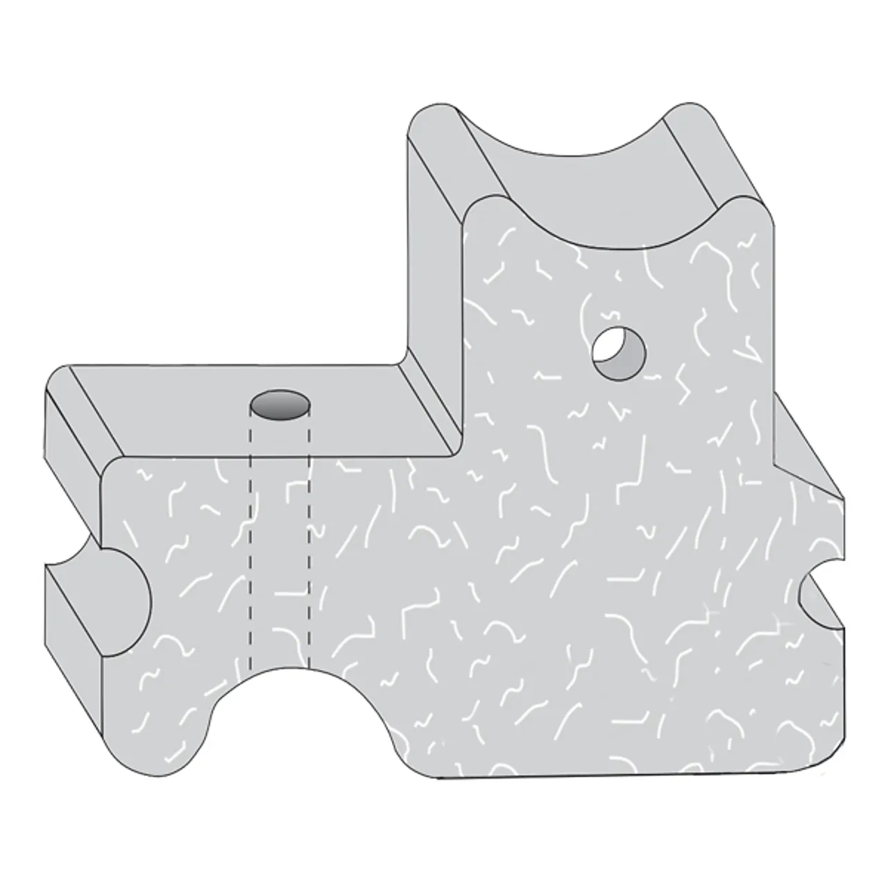 Hovedstol armert betong uten tråd 60 mm null - null - 2 - Miniatyr