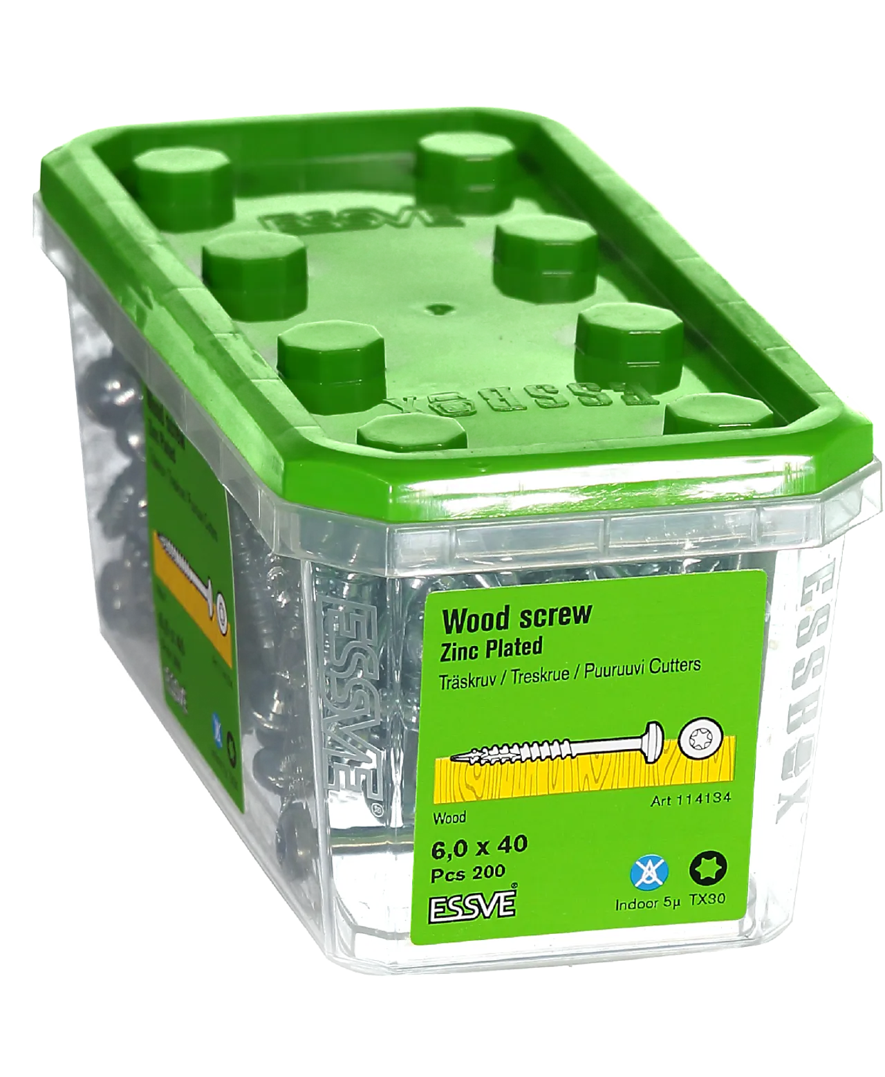 Treskrue innvendig panhode 6x40 mm 200 stk null - 6x40 - 2 - Miniatyr