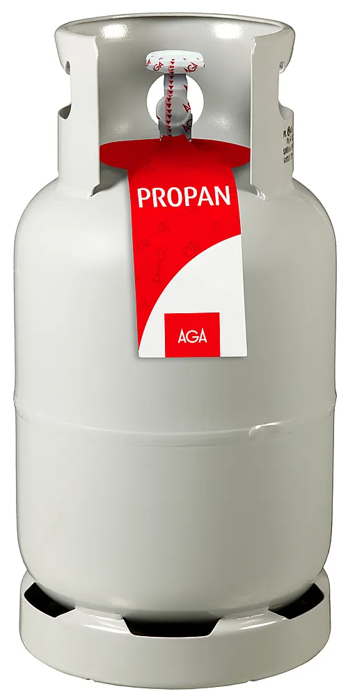 AGA propanflaske i stål 11 kg med industriventil