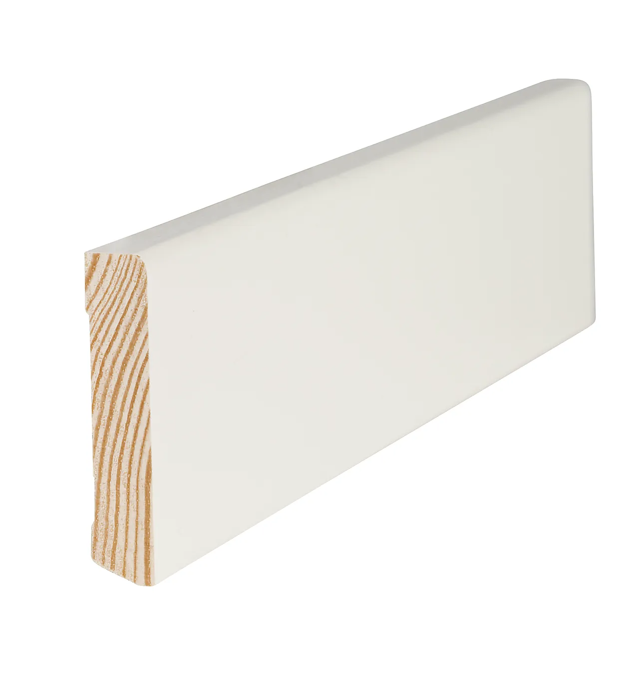 Gulvlist furu rund hvit bomull S0502-Y 12x56x4400 mm Gulvlist furu rund hvit bomull S0502-Y 12x56x4400 mm