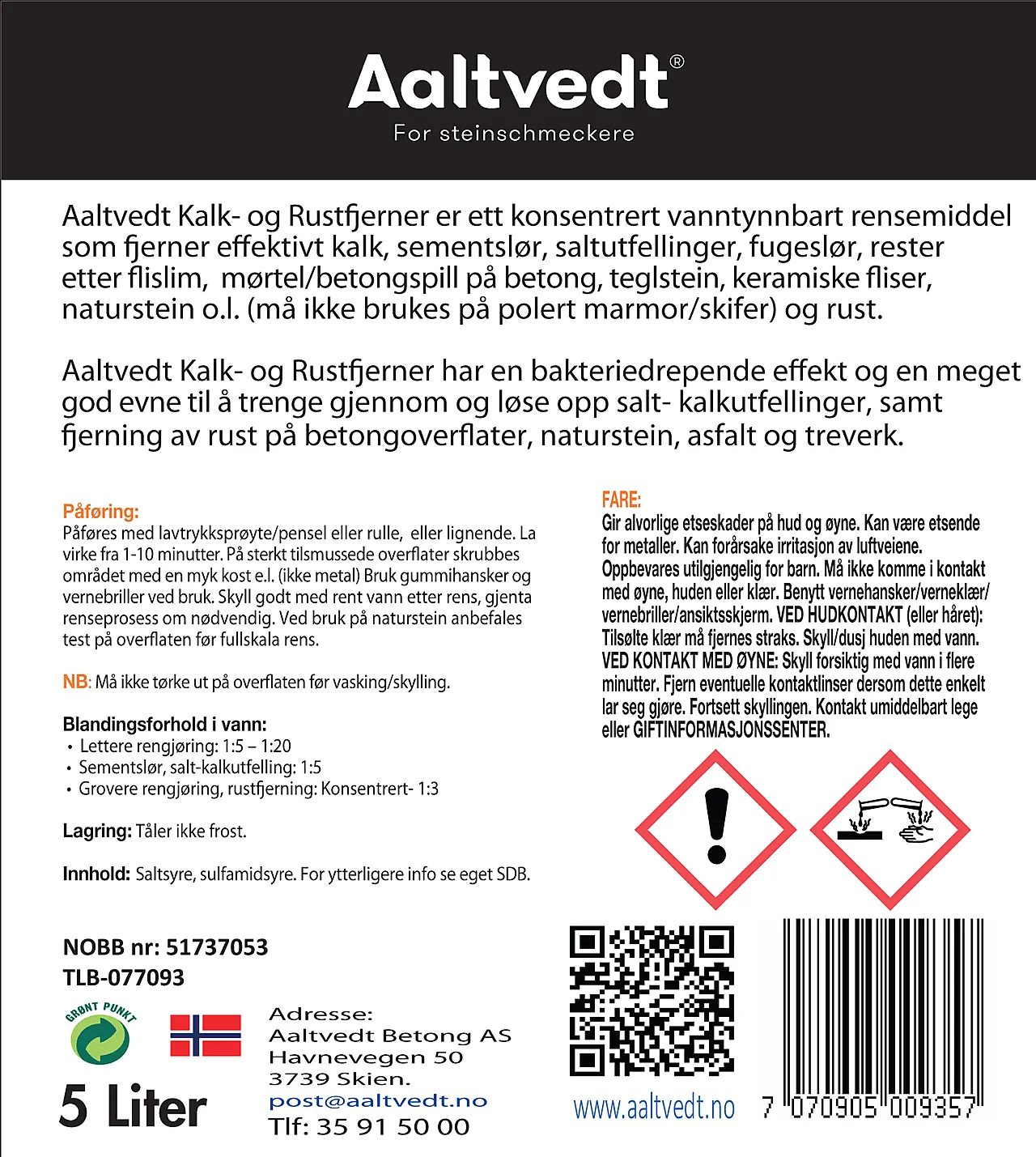 Steinrens kalk-og rustfjerner 5 liter null - null - 2 - Miniatyr