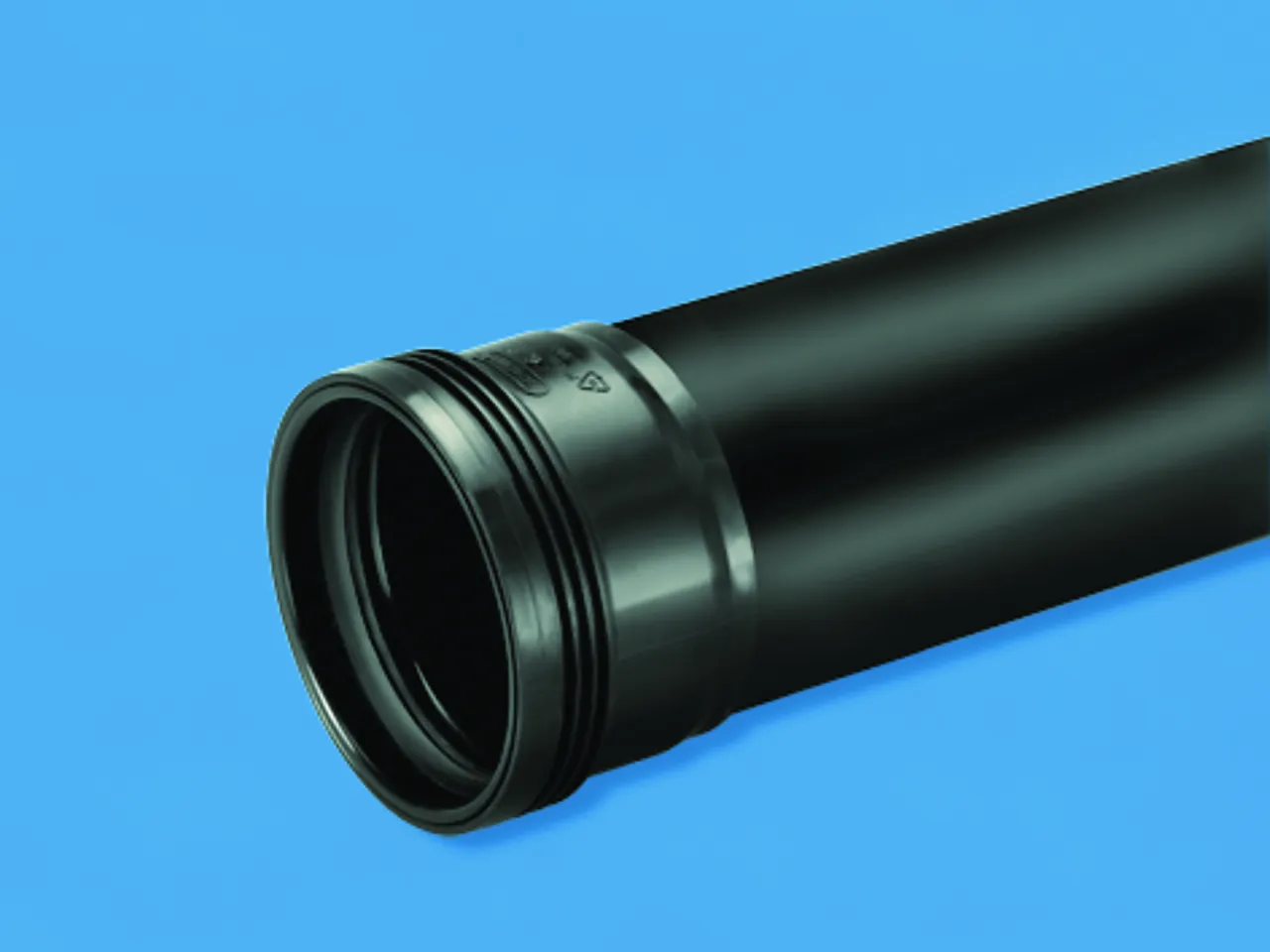 Pp-rør sort m/mf 75x1000mmwafix wafix