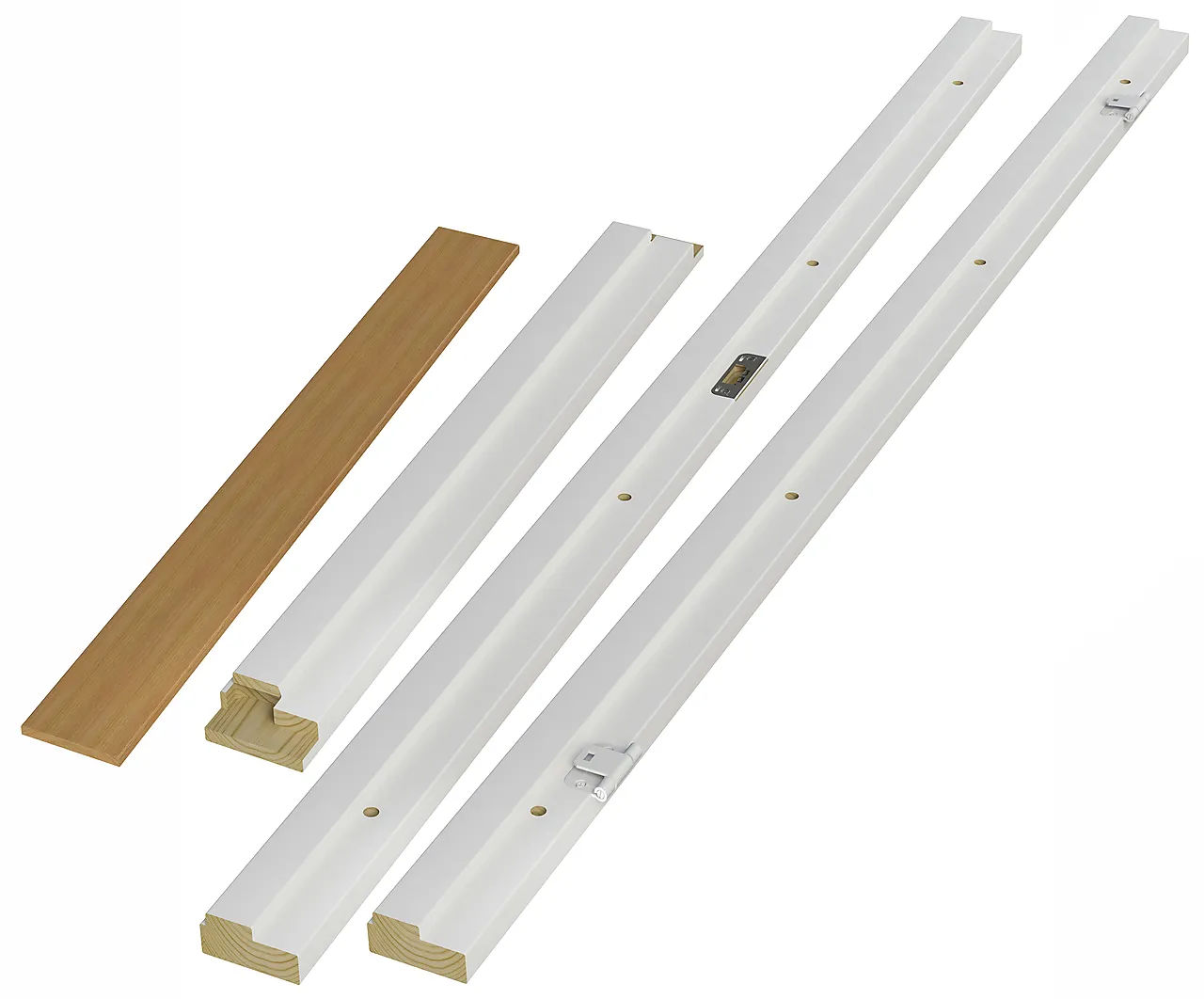 Karmlist furu hvit bomull 14 mm terskel underliggende S0502-Y 80x210 mm