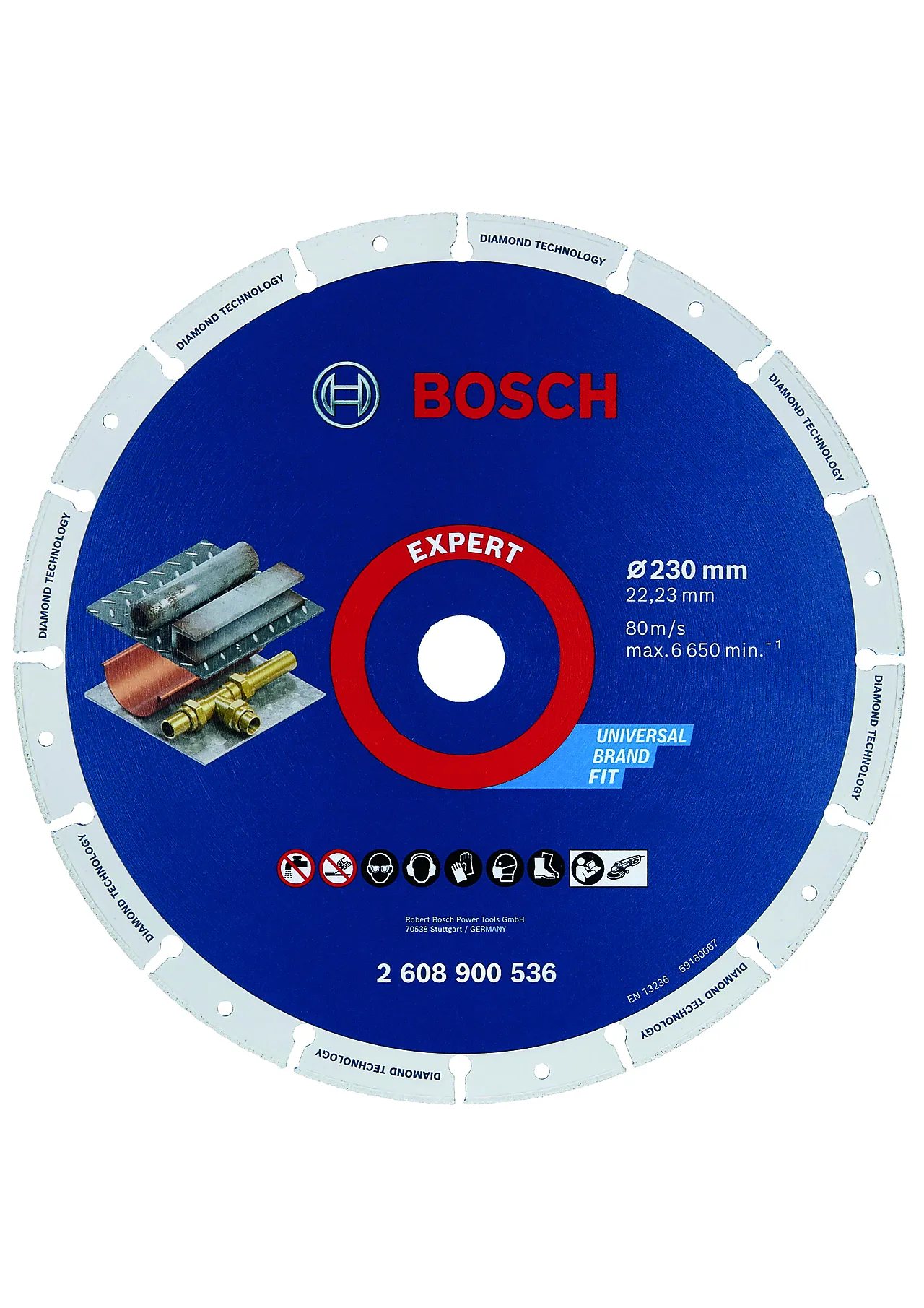 Diamantskive til metall Ø230x22,23 mm