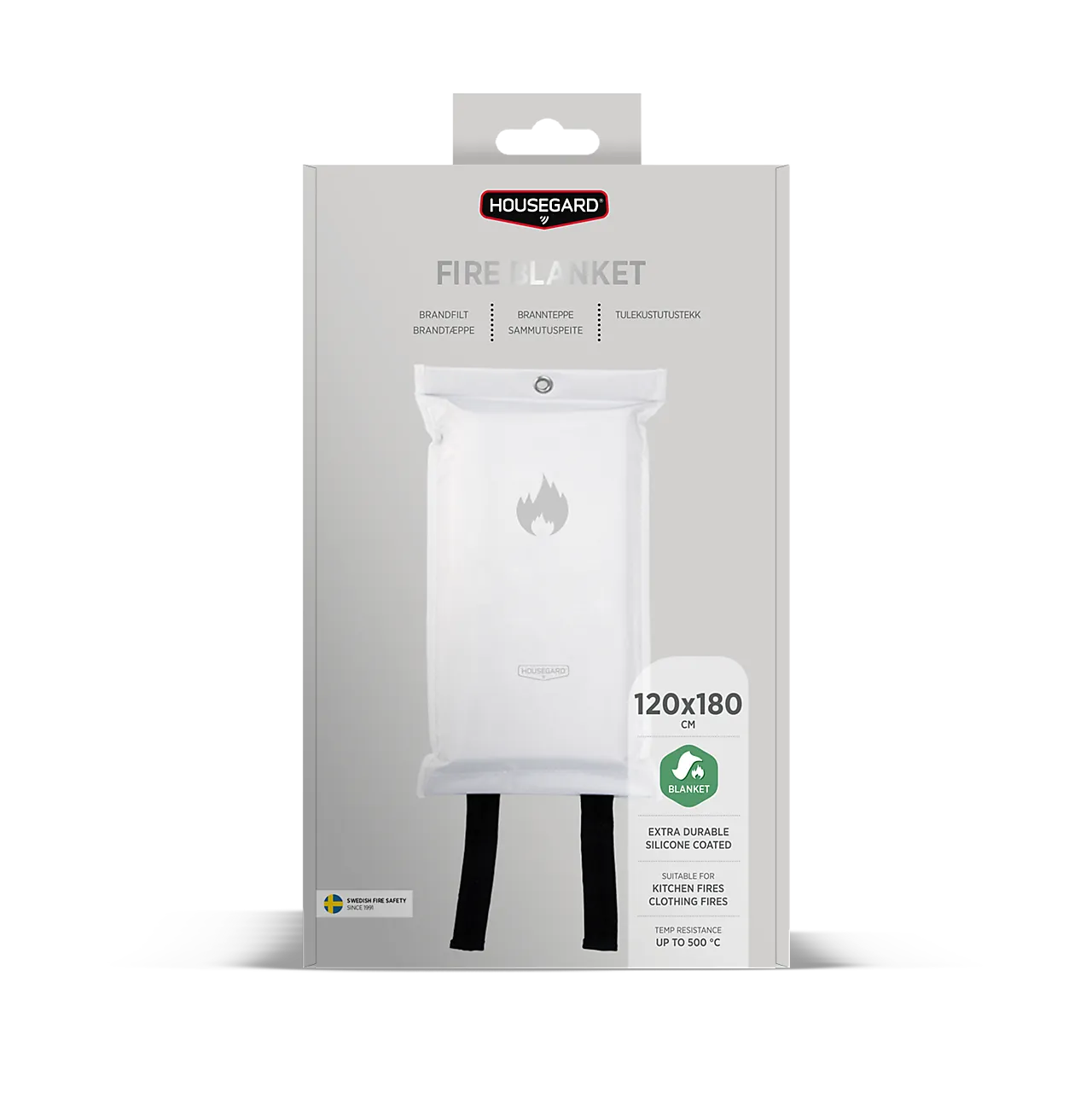 Brannteppe 120x180 cm hvit housegard silikonbelegg null - null - 2 - Miniatyr