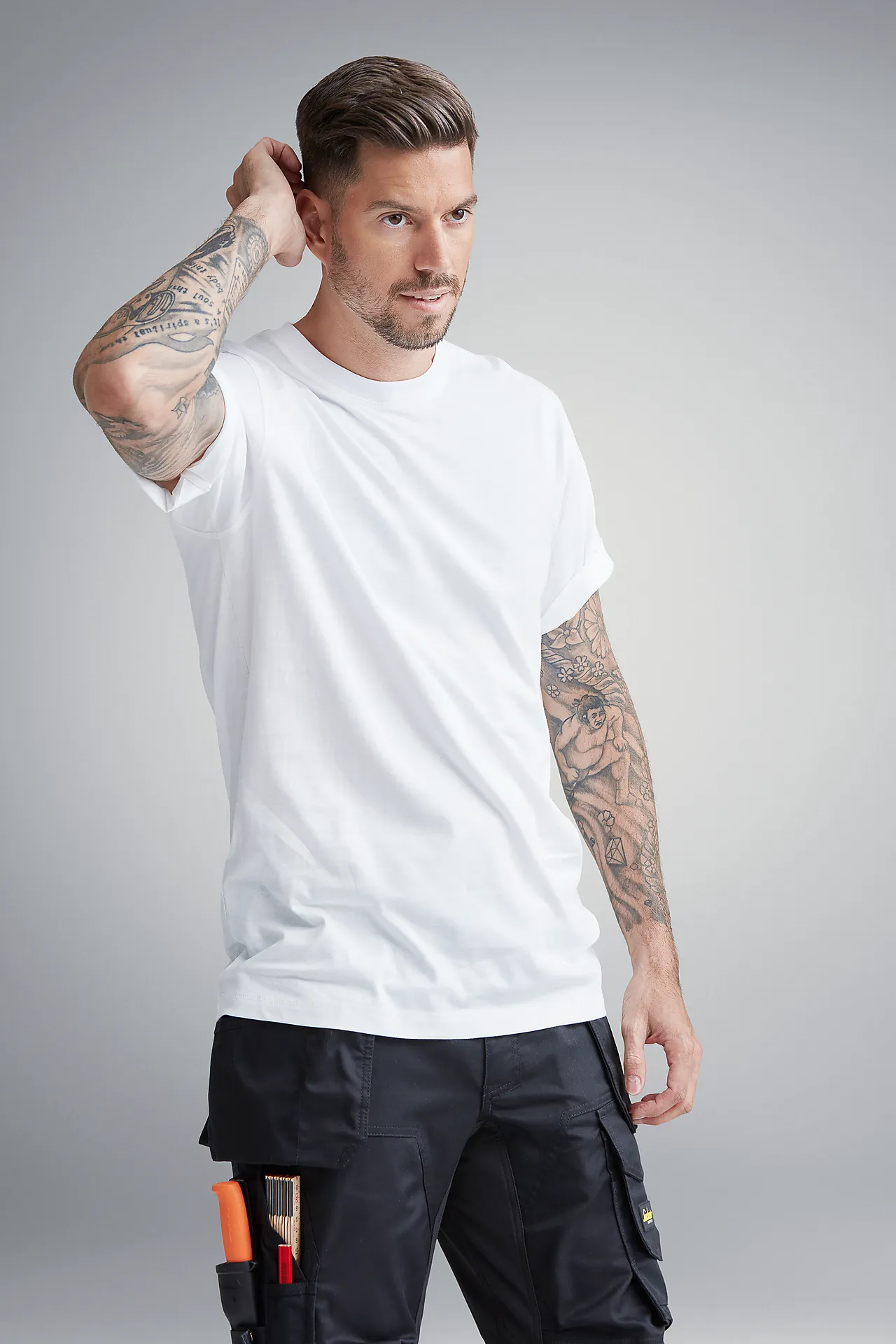 T-skjorte klassisk hvit str L null - L - 3 - Miniatyr