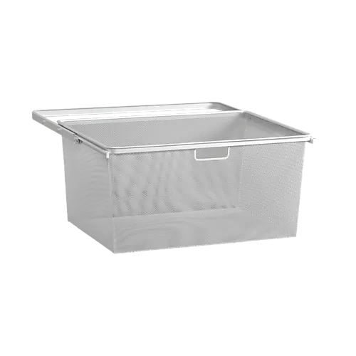 Meshkurv uttrekkbar 605x430x285 mm med kurvramme hvit