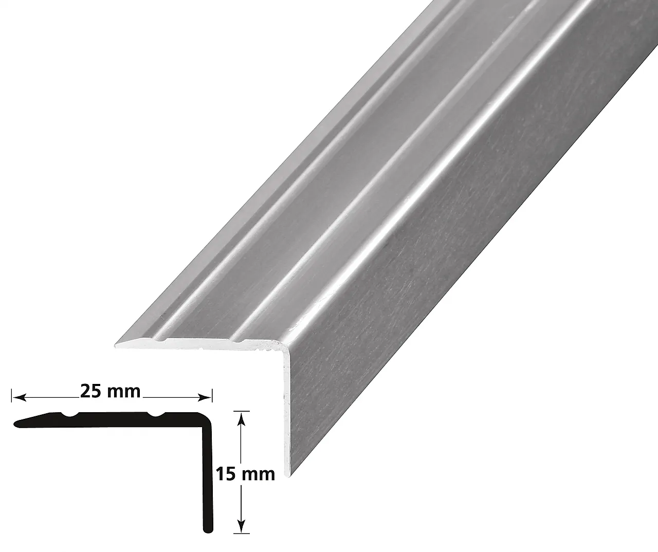Trappenese nr 9 sølv eloksert 2 meter Trappenese nr 9 sølv eloksert 2 meter