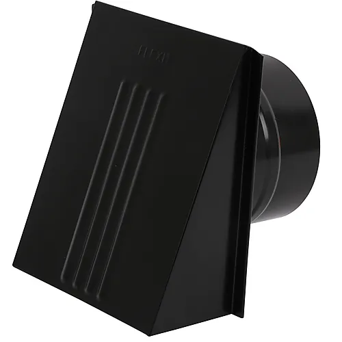 Ventilatorventil med spjeld Ø150 mm sort