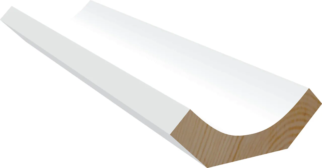 Hulkillist furu hvit bomull S0502-Y 21x45x4400 mm Hulkillist furu hvit bomull S0502-Y 21x45x4400 mm