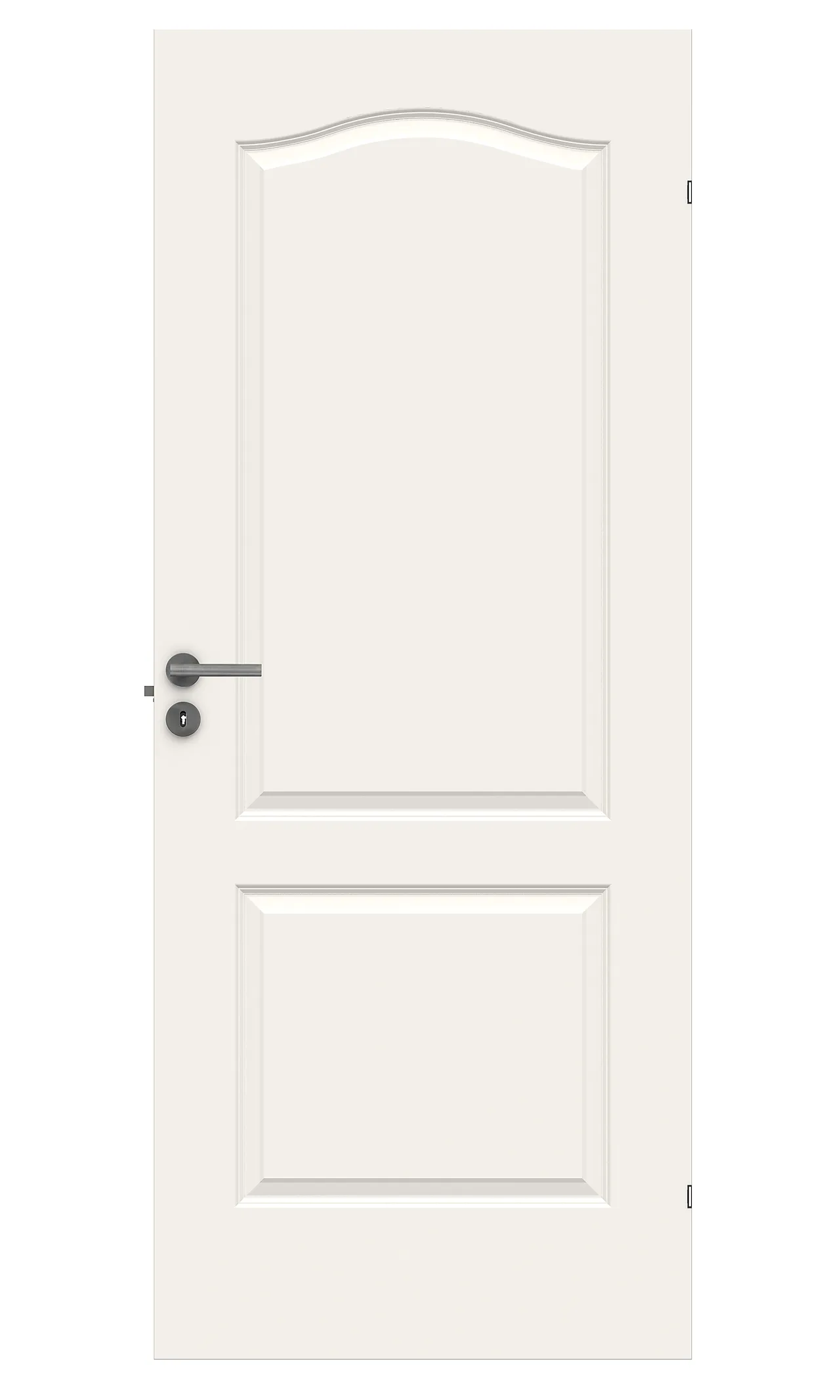 Dørbl style 02b 7x21 hvit formpresset dør 2 speil bue null - null - 2 - Miniatyr