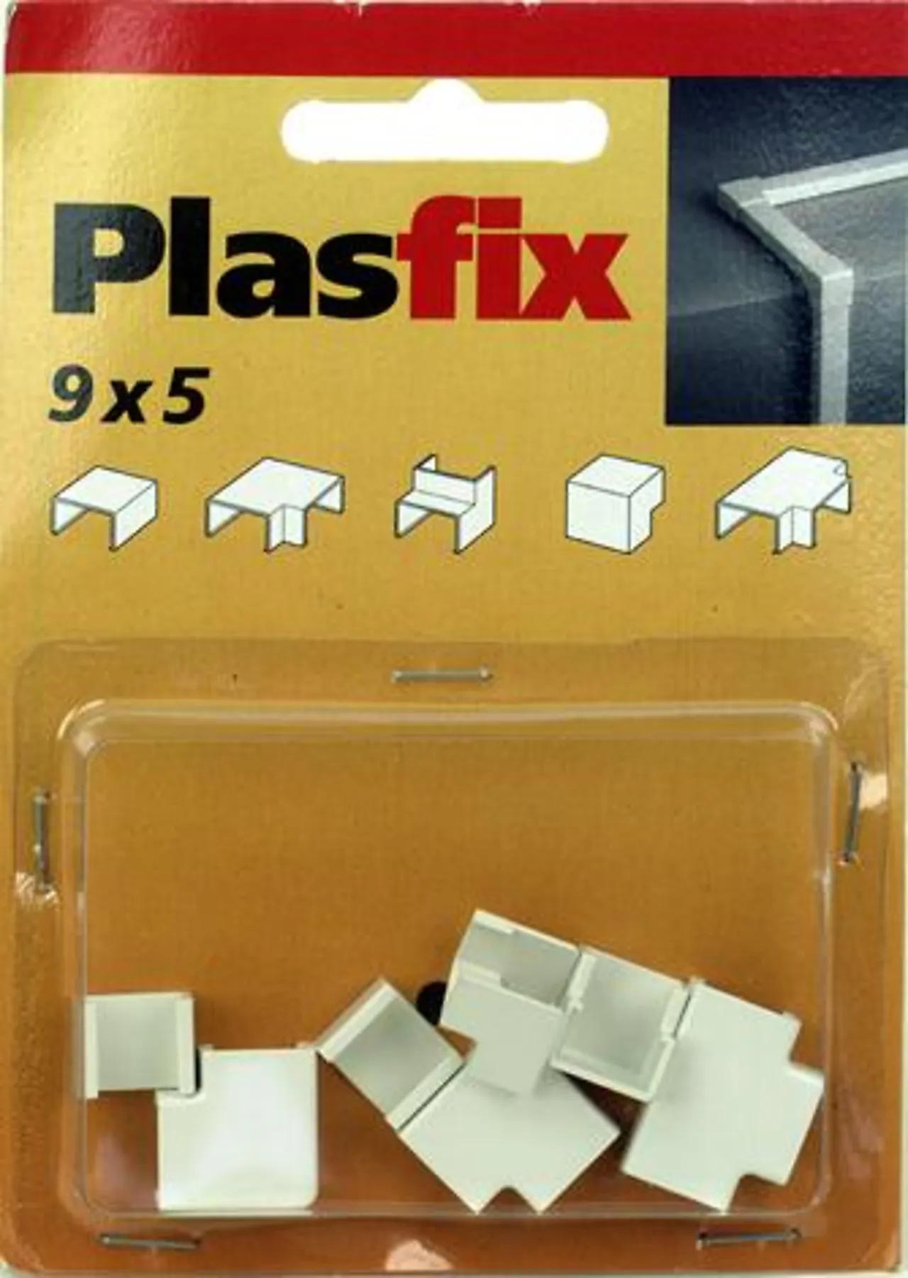 Skjøt/hjørner plasfix 9x5mm sortiment
