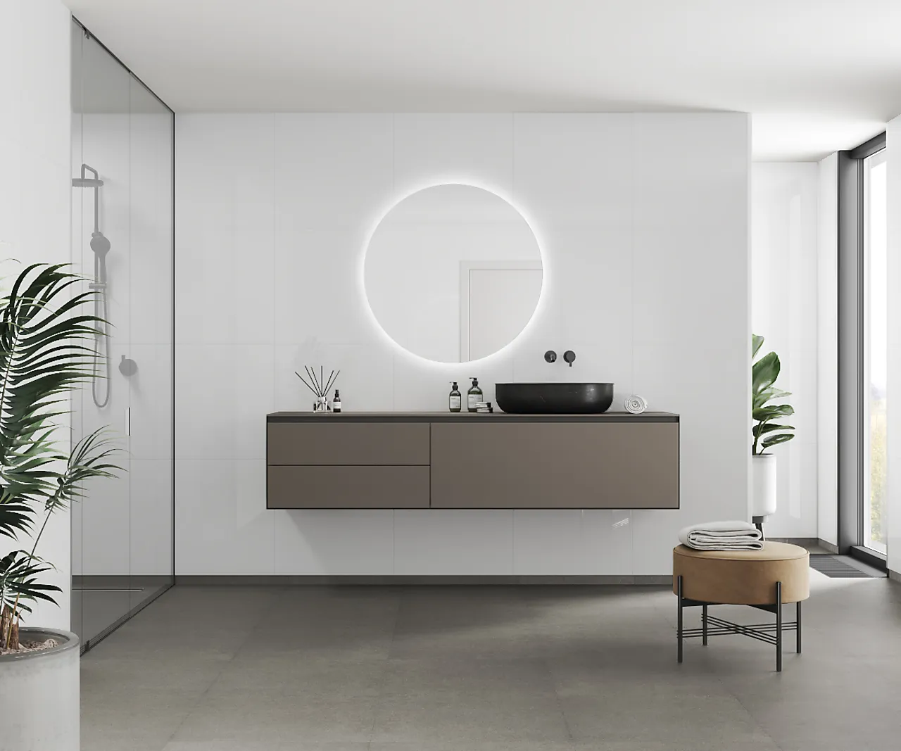 Fibo Athen White baderomspanel 60x60 cm